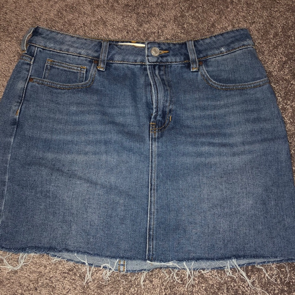 High waisted jean skirt